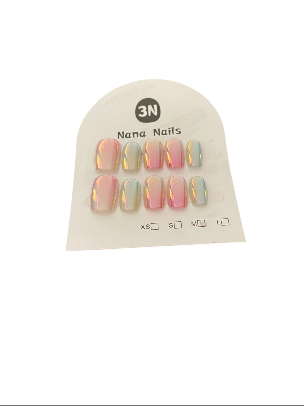 Press On Nails iridescent colors NIP
